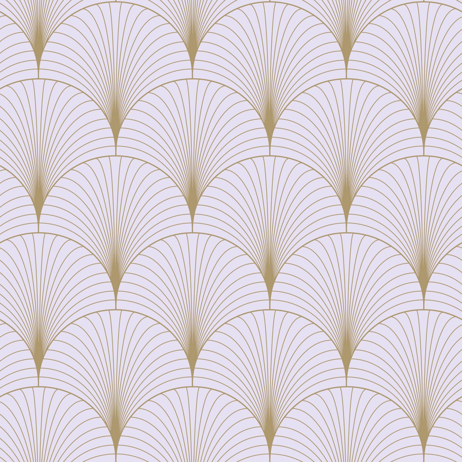 ESTAhome tapeet art deco motiiv - lilla ja kuld