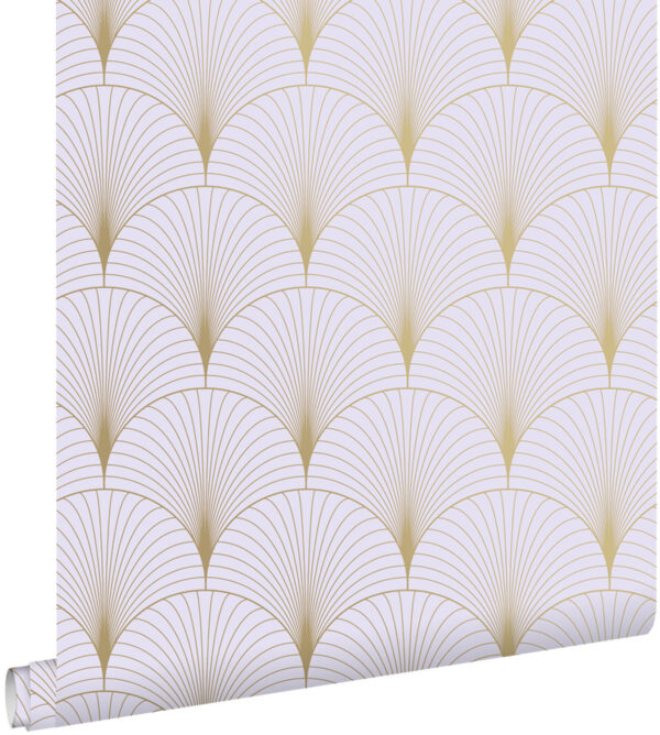 ESTAhome tapeet art deco motiiv - lilla ja kuld
