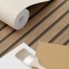 ESTAhome tapeet puidust latid 3D efektiga - helepruun