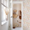 ESTAhome tapeet vintage lilled - terrakota ja hallikasroheline