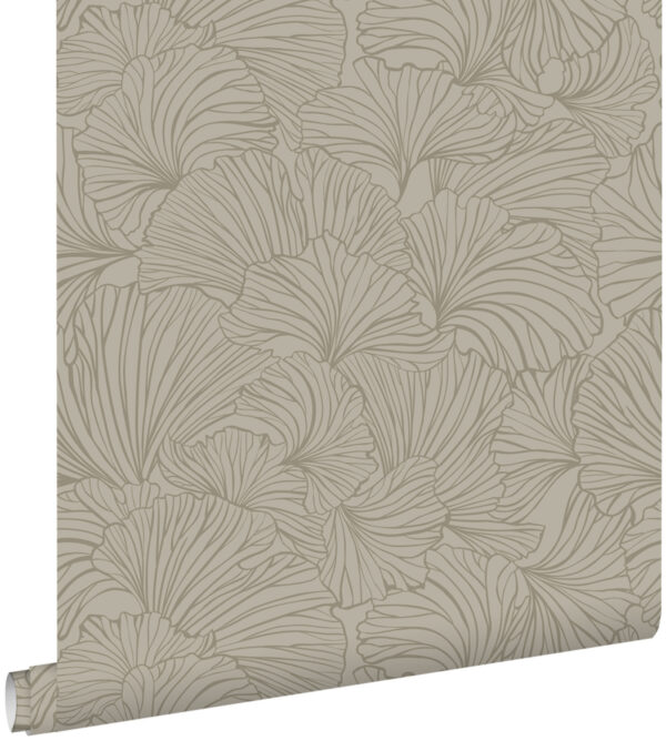ESTAhome tapeet ginkgo lehed - taupe