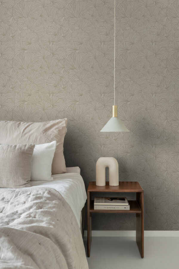 ESTAhome tapeet ginkgo lehed - taupe