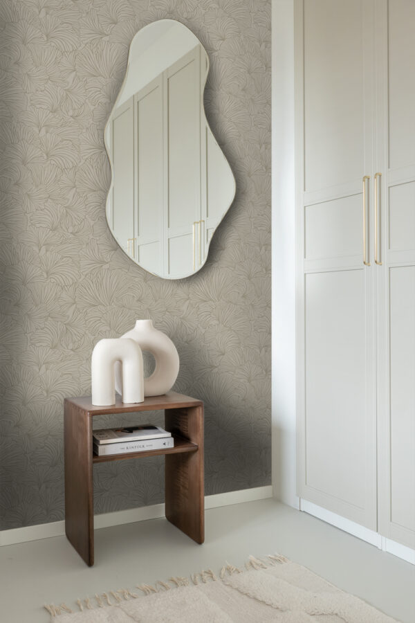 ESTAhome tapeet ginkgo lehed - taupe