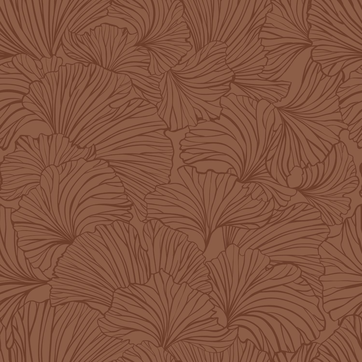 ESTAhome tapeet ginkgo lehed - terrakota