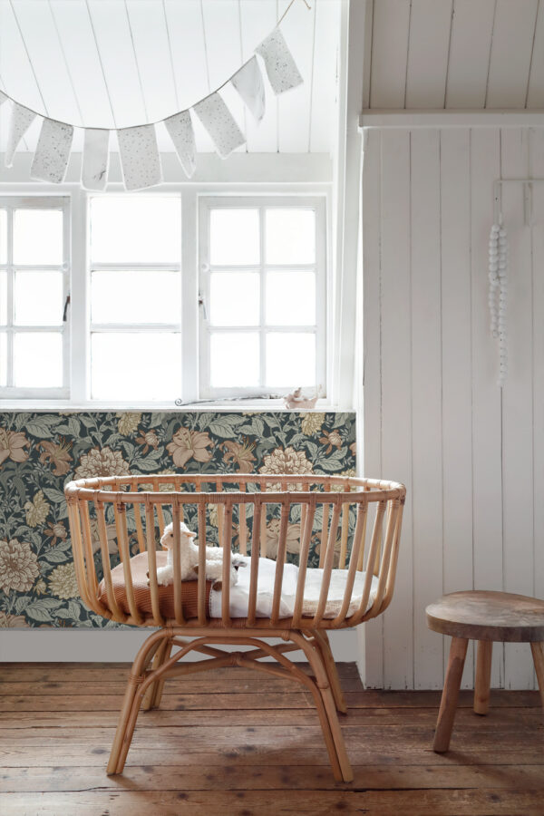 ESTAhome tapeet vintage lilled - tumesinine