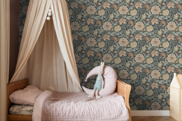 ESTAhome tapeet vintage lilled - tumesinine