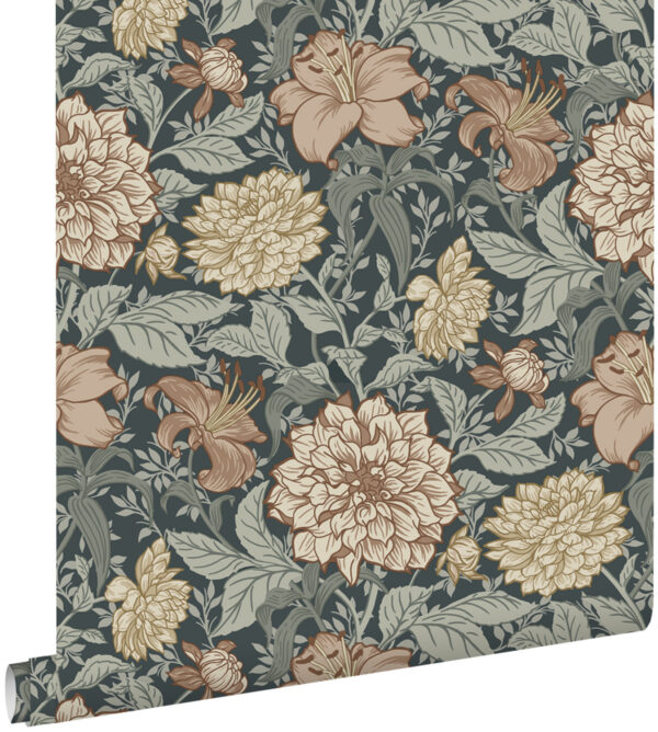 ESTAhome tapeet vintage lilled - tumesinine