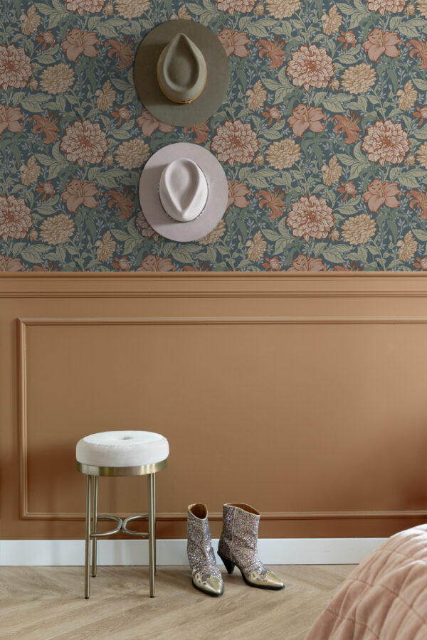 ESTAhome tapeet vintage lilled - tuhmunud vintage sinine