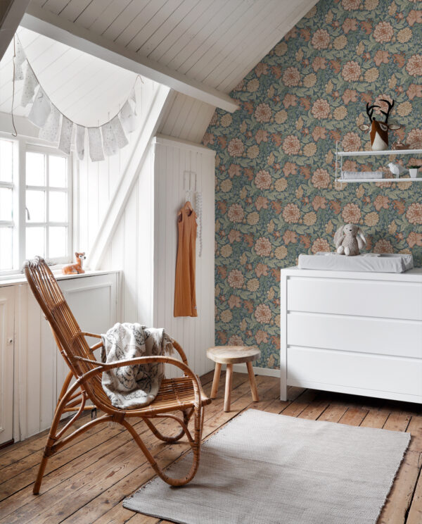 ESTAhome tapeet vintage lilled - tuhmunud vintage sinine