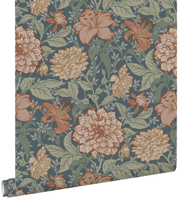 ESTAhome tapeet vintage lilled - tuhmunud vintage sinine