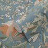 ESTAhome tapeet vintage lilled art nouveau stiilis - tuhmunud vintage sinine