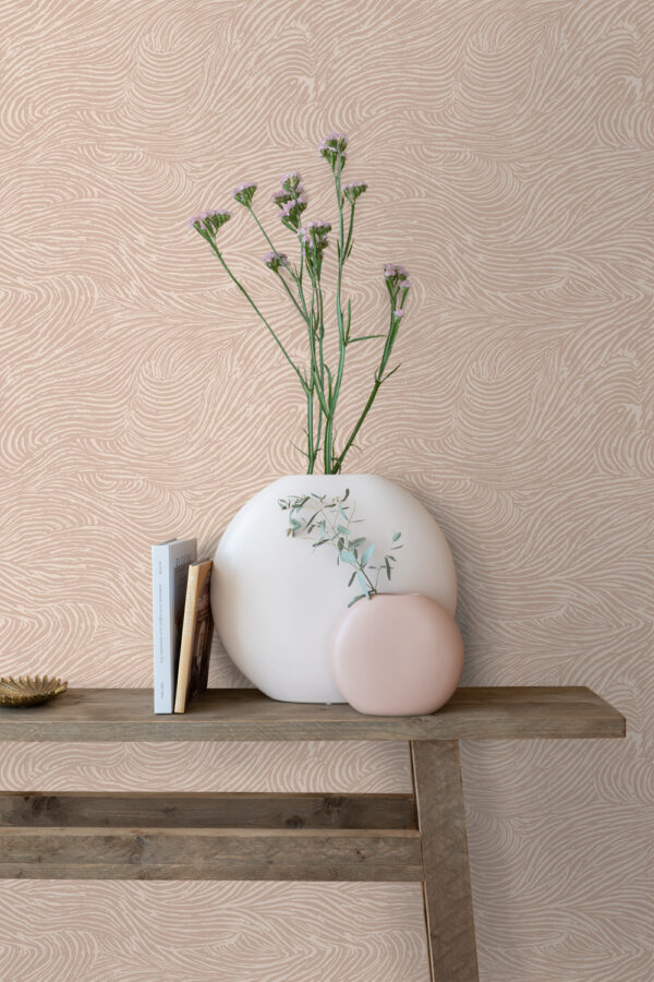 ESTAhome 3d lainetapeet - pehme roosa