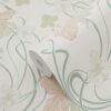 ESTAhome tapeet vintage lilled art nouveau stiilis - kreemvalge, pehme roosa ja hallikasroheline