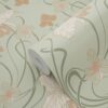 ESTAhome tapeet vintage lilled art nouveau stiilis - hallikasroheline ja terrakota