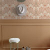 ESTAhome tapeet vintage lilled art nouveau stiilis - terrakota ja roosa