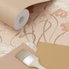 ESTAhome tapeet vintage lilled art nouveau stiilis - terrakota ja roosa