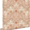 ESTAhome tapeet vintage lilled art nouveau stiilis - terrakota ja roosa