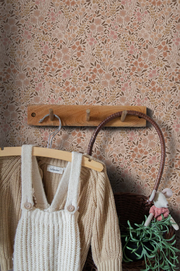 ESTAhome tapeet lilled terrakota roosa