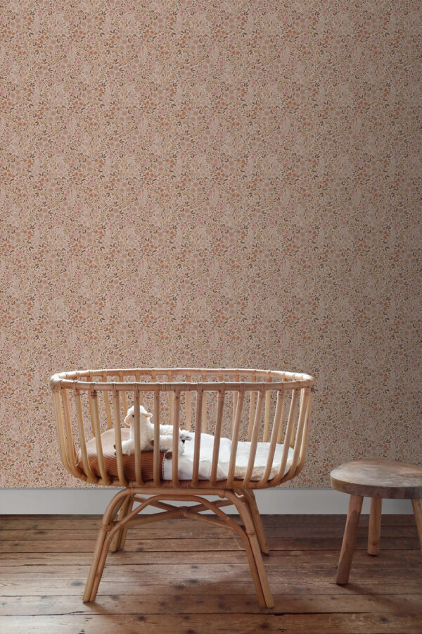 ESTAhome tapeet lilled terrakota roosa
