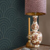 ESTAhome tapeet art deco motiiv - tumesinine