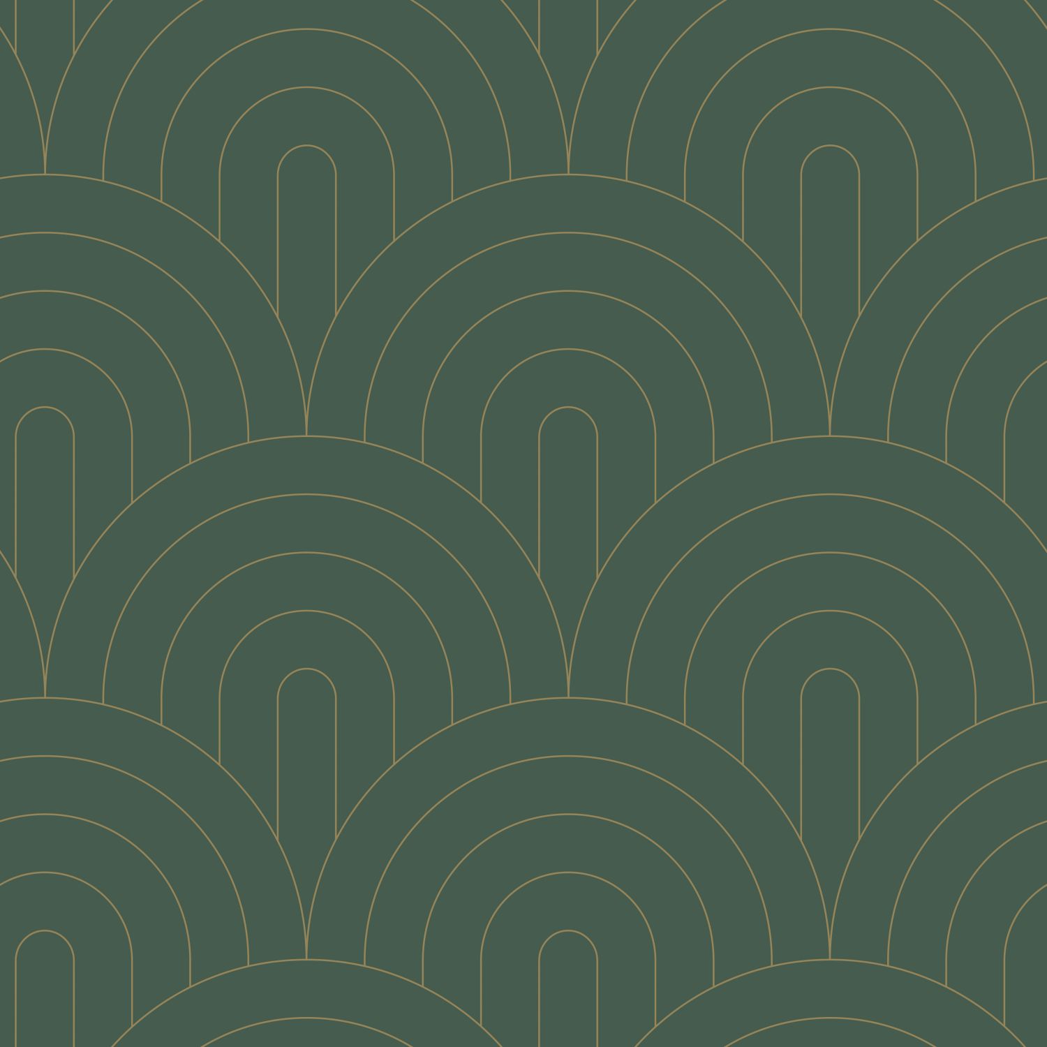 ESTAhome tapeet art deco motiiv - smaragdroheline