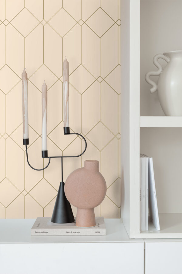 ESTAhome art deco motiiv - kuldne ja beež