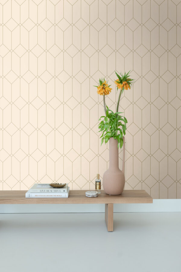 ESTAhome art deco motiiv - kuldne ja beež