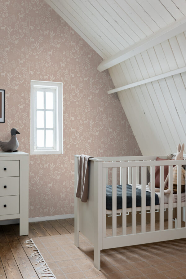 ESTAhome tapeet mets loomadega - antiikroosa