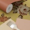 ESTAhome tapeet vintage lilled - kuldne ja terrakota roosa