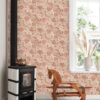 ESTAhome tapeet vintage lilled terrakota roosa