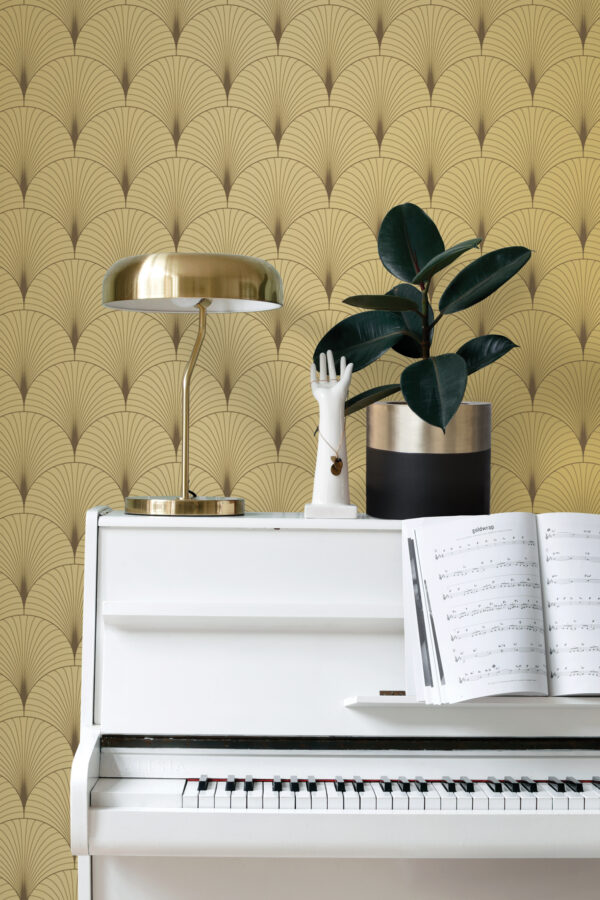 ESTAhome tapeet art deco motiiv kuld