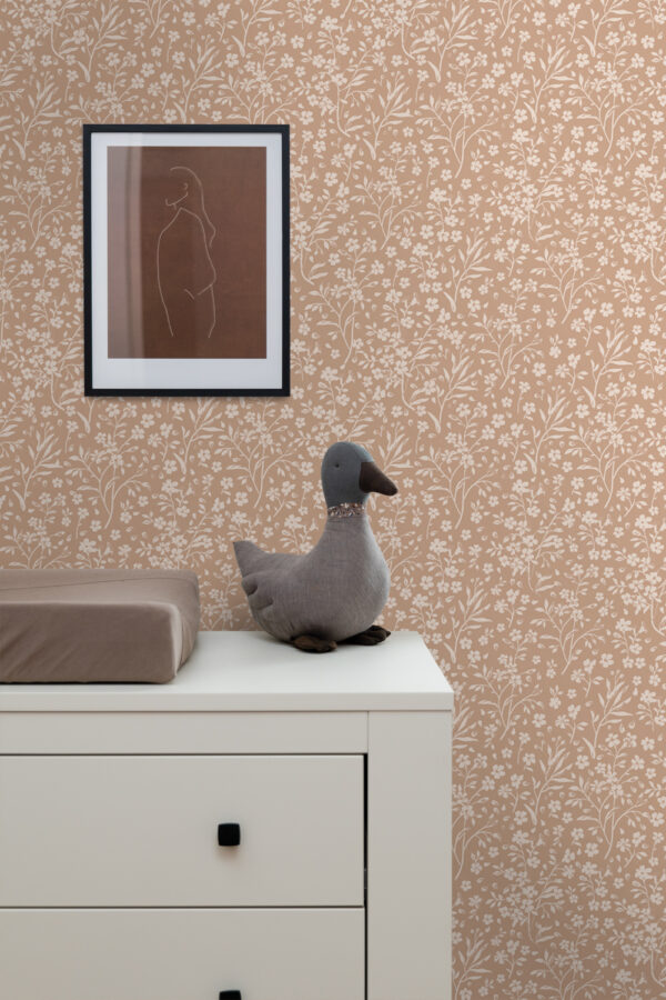 ESTAhome tapeet lilled terrakota roosa