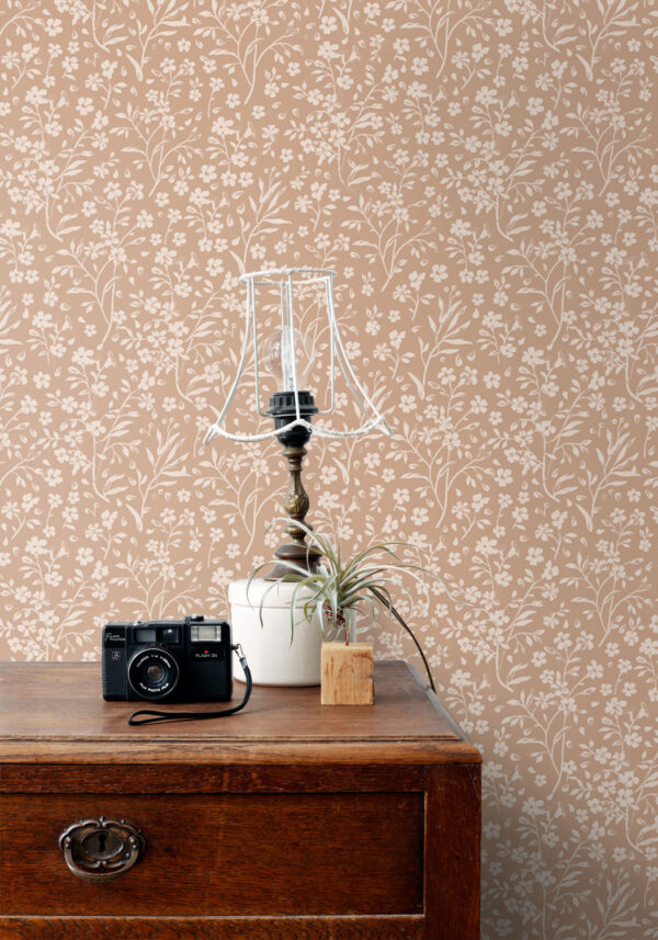 ESTAhome tapeet lilled terrakota roosa
