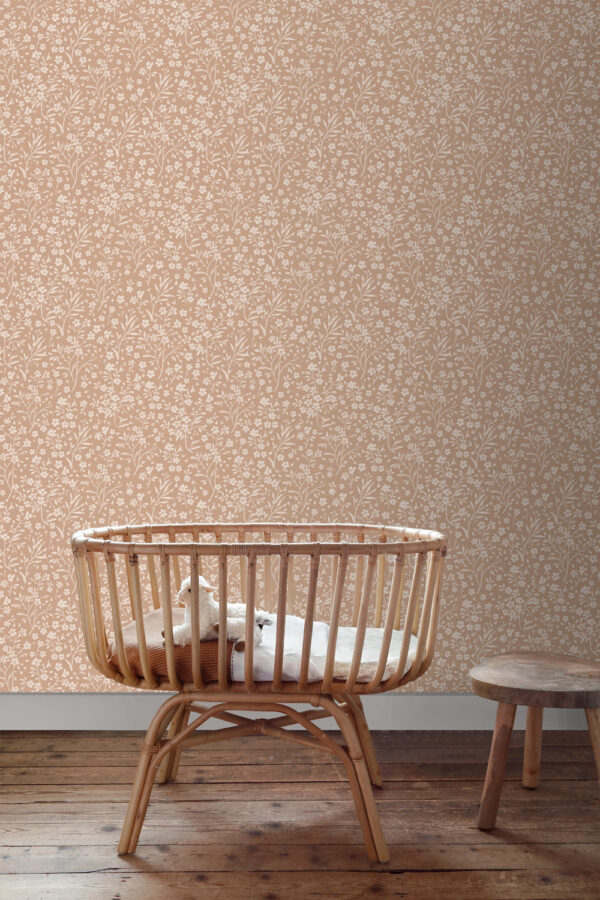 ESTAhome tapeet lilled terrakota roosa
