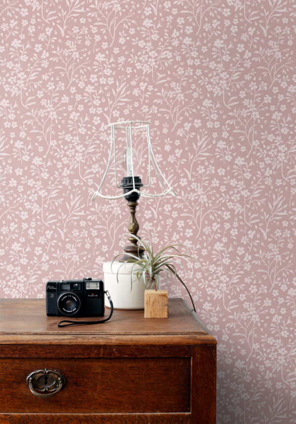 ESTAhome tapeet lilled - roosa