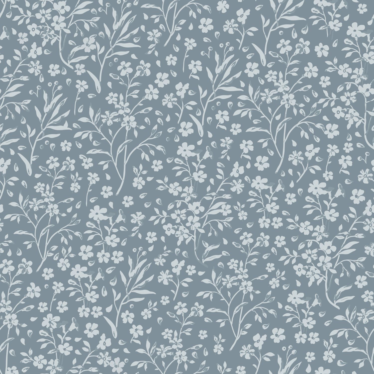 ESTAhome tapeet lilled tuhmid vintage sinine