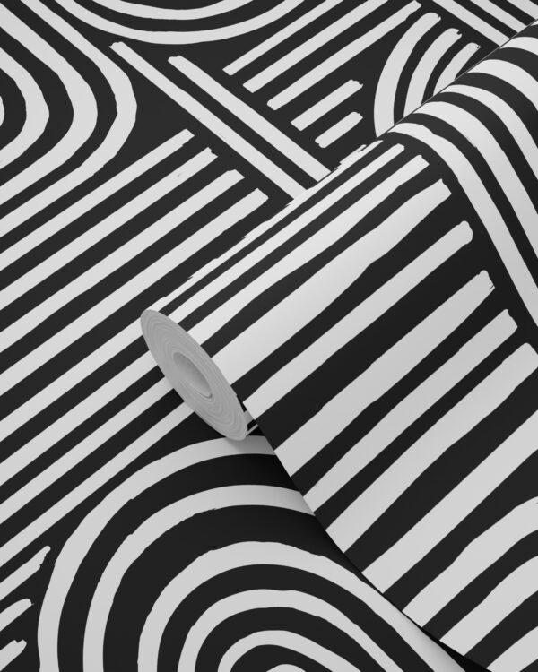ESTAhome tapeet graafika 3D mustvalge