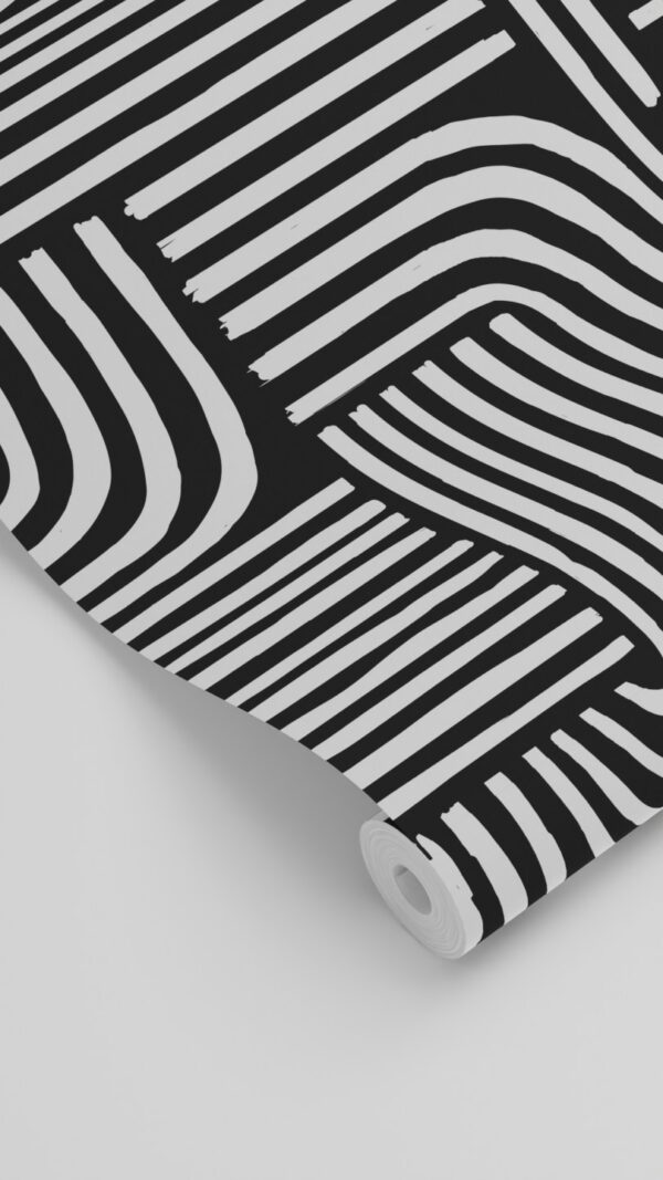 ESTAhome tapeet graafika 3D mustvalge