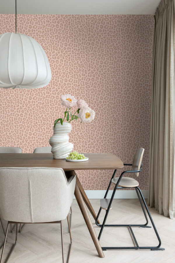 ESTAhome tapeet leopardimuster - pastellroosa