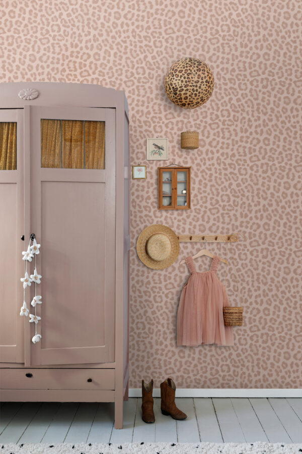 ESTAhome tapeet leopardimuster - pastellroosa