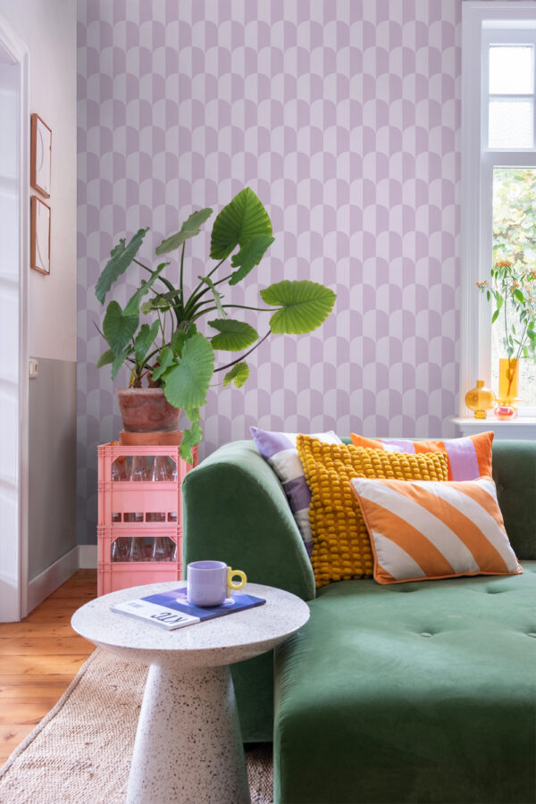 ESTAhome tapeet art deco kaared - lilla ja lilla