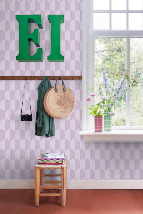 ESTAhome tapeet art deco kaared - lilla ja lilla