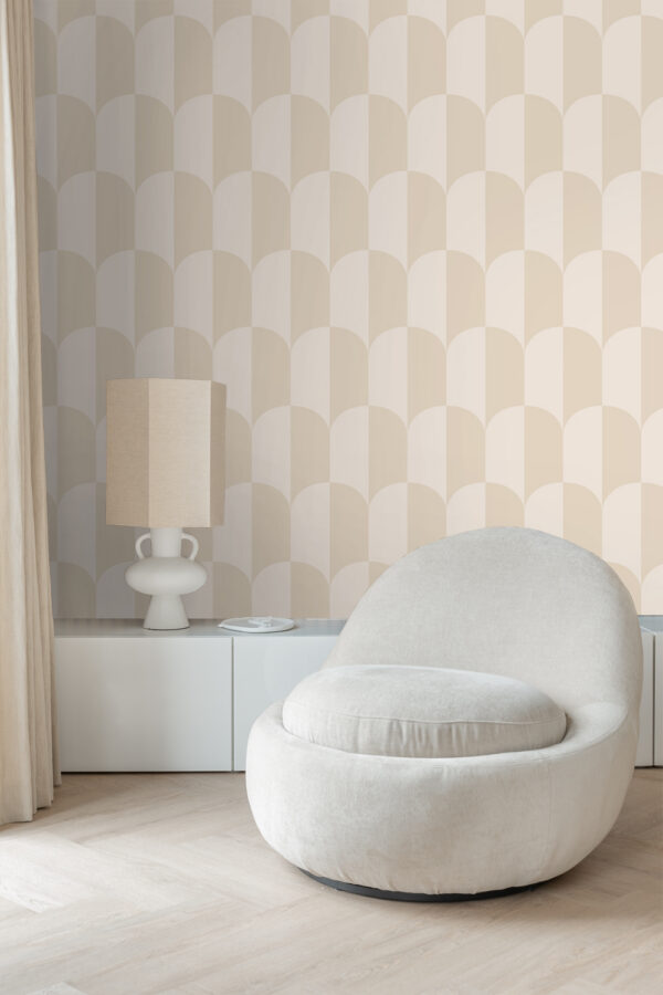 ESTAhome tapeet art deco kaared - beež ja liivakarva