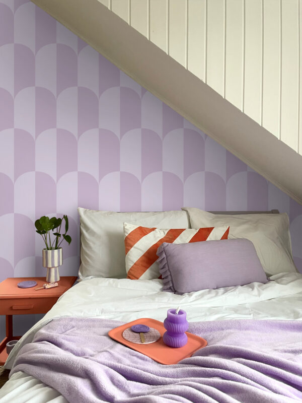 ESTAhome tapeet art deco kaared - lilla ja lilla