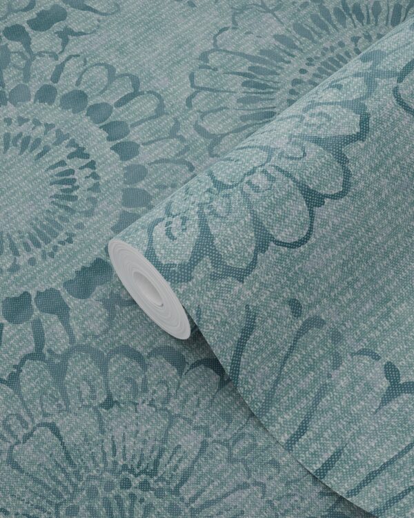 ESTAhome tapeet lilled - aqua roheline