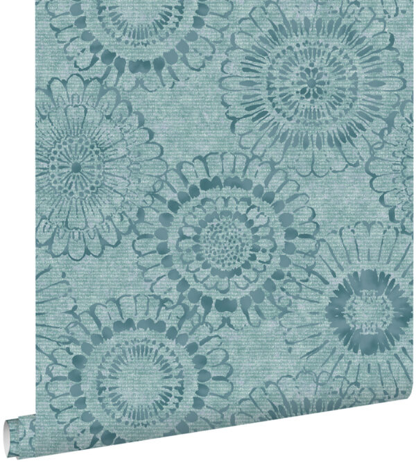 ESTAhome tapeet lilled - aqua roheline