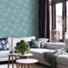ESTAhome tapeet lilled - aqua roheline