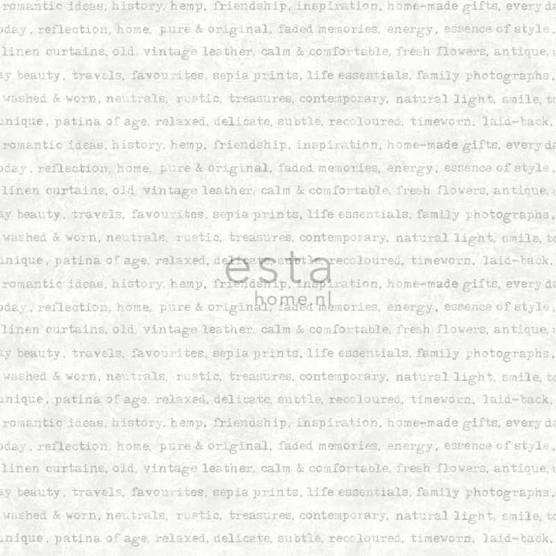 ESTAhome tapeet tekst hall valgel heledal taustal