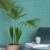 ESTAhome geomeetrilised kujundid tapeet - tume aqua roheline