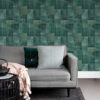 ESTAhome tapeet orientaalne ibiza marrakech kelim patchwork vahekaart - smaragdroheline